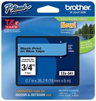 Labeltape Brother TZe, TZ TZe-541 PET Tapekleur: Blauw Tekstkleur:Zwart 18 mm 8 m - thumbnail