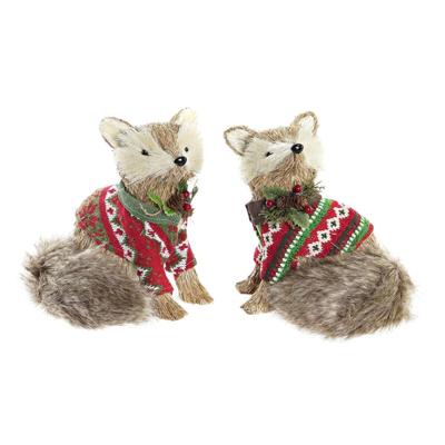 Kerstversiering DKD Home Decor Polyester (16 x 18 x 21 cm) (2 Stuks)