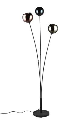 Trio Design staande lampSheldon zwart met smoke glas - R41303017