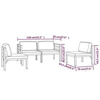 4-delige Loungeset met kussens aluminium antracietkleurig - thumbnail