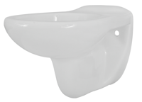 Toiletpot Hangend Basic 54x36x34,5cm Wandcloset Keramiek Diepspoel Glans Wit - thumbnail