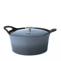 Cuisinox Volcan Gietijzeren Braadpan 24 cm 3.4L Denim Blue/Geëmailleerd - thumbnail