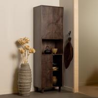 WOOOD Opbergkast 'Draw' Mangohout, 200 x 60cm, kleur Walnoot - thumbnail