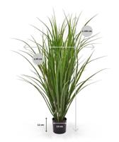 Kunstrietgras deluxe 100cm - groen - thumbnail