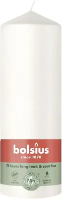 Bolsius stompkaars essentials 6.8x20cm cloudy white