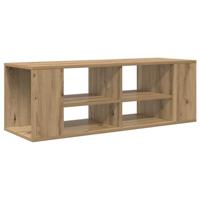 TV-kast artisanaal eikenkleurig 102 x 35 x 35 cm Bewerkt hout - thumbnail