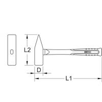 KS Tools 963.2013 9632013 Bankwerkershamer 930 g 340 mm DIN 1041 1 stuk(s) - thumbnail