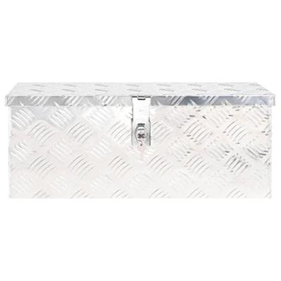VidaXL Opbergbox 60x23,5x23 cm aluminium zilverkleurig