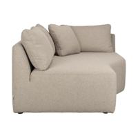 Zuiver Bank 'Prosper' Chaise Longue Element Links, kleur Cappuccino - thumbnail