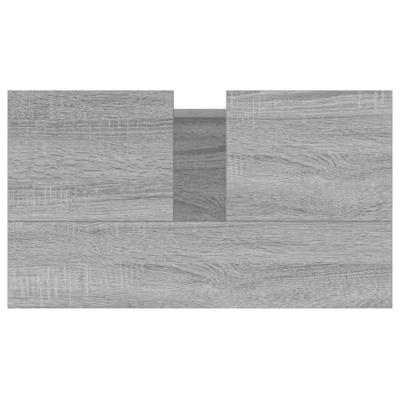 Badkamerkast 58x33x60 cm bewerkt hout grijs sonoma eikenkleurig