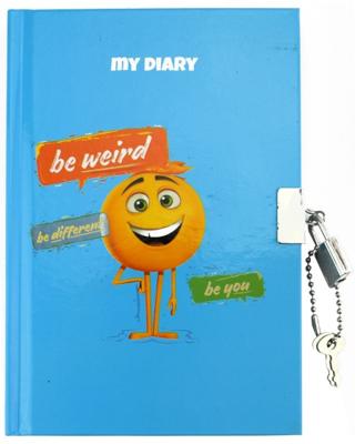 Emoji dagboek blauw 18 cm Emoji dagboek blauw 18 cm