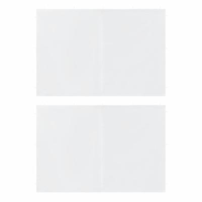 Tentwanden 2 st met ritssluiting PE wit