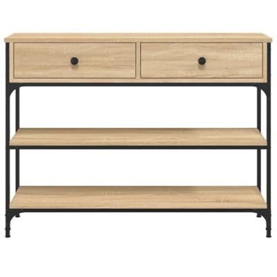 Wandtafel 100x25x75 cm bewerkt hout sonoma eikenkleurig