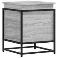 Opbergbox met deksel 40x40x51,5 cm bewerkt hout grijs sonoma - thumbnail