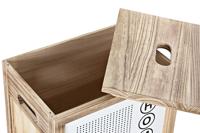 Wasmand DKD Home Decor Natuurlijk Paulownia hout (40 x 30 x 55 cm) (5 Onderdelen) - thumbnail