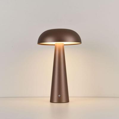 LED Tafellamp Oryllo maronne - 2,5W - Koffie - Mushroomlamp - Paddenstoel - IP20 voor binnen - Met geïntegreerde dimmer - Oplaadbaar