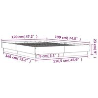 Bedframe met LED-verlichting gerookt eikenkleurig 120x190 cm - thumbnail
