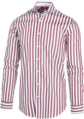 Blue Industry Heren Overhemd Wit Paars Gestreept Perfect Fit Blue Industry Heren Overhemd Wit Paars Gestreept Perfect Fit