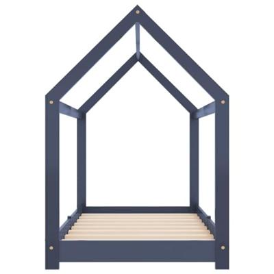 Kinderbedframe massief grenenhout grijs 80x160 cm Kinderbedframe massief grenenhout grijs 80x160 cm
