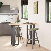 Bartafelpoten 2 st T-vormig 50x35x(100-101) cm staal antraciet - thumbnail
