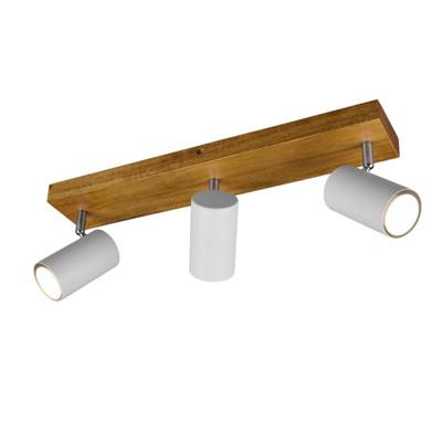 Trio 3-lichts opbouwspotMarley wit op hout - 812400331