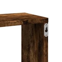 Wandschap 167,5x18x68 cm bewerkt hout gerookt eikenkleurig - thumbnail