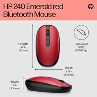 HP 240 Bluetooth-Maus (Empire Red) Muis Bluetooth Optisch Rood 3 Toetsen 1600 dpi - thumbnail