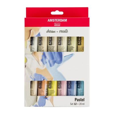 Bruynzeel Amsterdam standard series acrylverf pastel set 20ml, 12dlg.