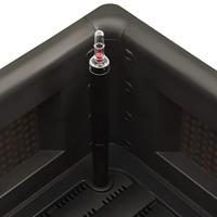 Plantenbak hoog zelfbewateringssysteem 100x43x33 cm antraciet - thumbnail