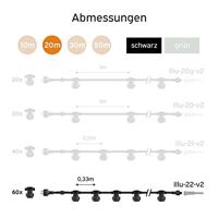 LEDmaxx Illu-22-v2 Party-lichtketting Binnen/buiten werkt op het lichtnet Aantal lampen 60 LED Verlichte lengte: 20 m - thumbnail