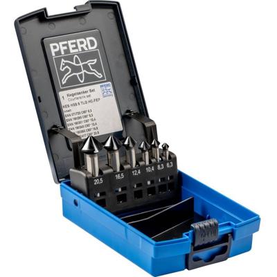 PFERD TOOLS SET KES HSS DIN 335 C90° 6 HC-FEP 25202160 Kegelverzinkboorset HSS 1 stuk(s) PFERD TOOLS SET KES HSS DIN 335 C90° 6 HC-FEP 25202160 Kegelverzinkboorset HSS 1 stuk(s)