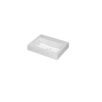 INK Momento Wastafel Polystone Zonder Kraangat - 600x450x90 mm - Glans Wit