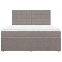 Boxspring met matras stof taupe 180x200 cm - thumbnail