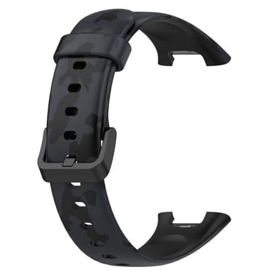 Siliconen bandje met print - Camouflage grijs - Xiaomi Smart band 7 Pro