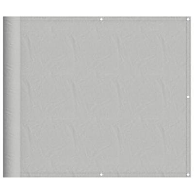 VidaXL Balkonscherm 90x600 cm 100% oxford polyester lichtgrijs