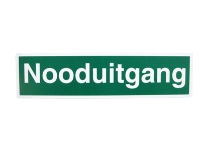 BORD PLASTIC GROEN NOODUITGANG