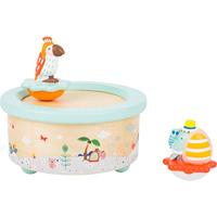 Small Foot houten muziekdoos papegaai en olifant - thumbnail