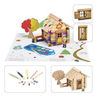 Bouwspel Jeujura Chalet to Paint - thumbnail