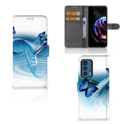 Motorola Edge 20 Pro | Telefoonhoesje | Met pasjeshouder | Vlinders