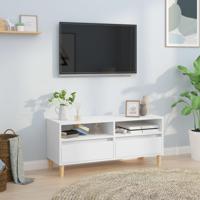 Tv-meubel 100x34,5x44,5 cm bewerkt hout wit - thumbnail
