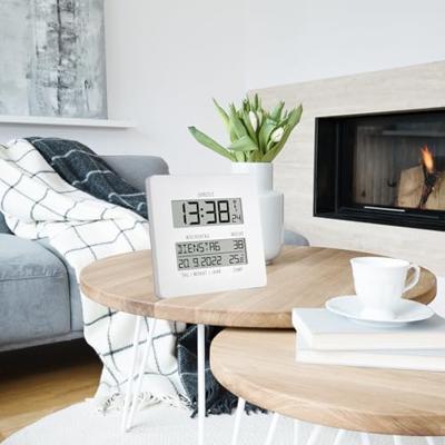 TFA Dostmann 60.4509.02 Zendergestuurd Wandklok 27 mm x 195 mm x 195 mm Wit