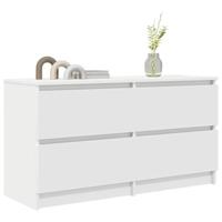 Tv-meubel 100x35x54 cm bewerkt hout wit - thumbnail