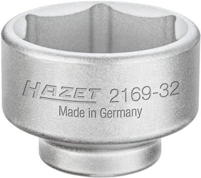 HAZET Oliefitersleutel 2169-32 · 3/8 inch (10 mm) vierkant hol · Buiten-zeskant-profiel · SW 32 mm HAZET Oliefitersleutel 2169-32 · 3/8 inch (10 mm) vierkant hol · Buiten-zeskant-profiel · SW 32 mm