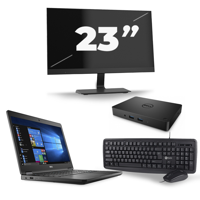 Dell Latitude 5480 - Intel Core i5-6e Generatie - 14 inch - 8GB RAM - 256GB SSD - Windows 11 + 1x 23 inch Monitor - thumbnail