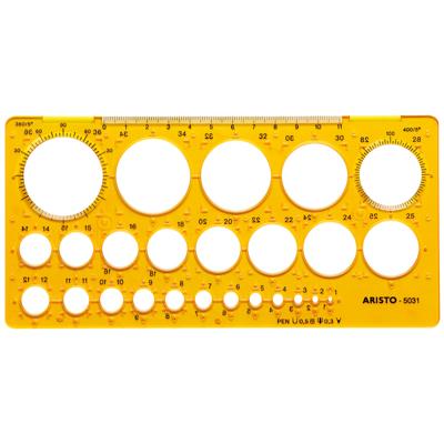 Aristo AR-5031 Cirkelsjabloon 1-36 Mm 25 Cirkels