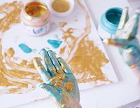 Creativ Company Mucki vingerverf, metallic paars, 150 ml/ 1 doosje - thumbnail