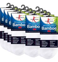 Lucovitaal Bamboe Enkelsokken Wit 43-46 - thumbnail