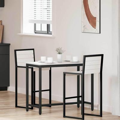 Tafel Wit 100 x 50 x 77 cm Engineered hout en staal Tafel Wit 100 x 50 x 77 cm Engineered hout en staal