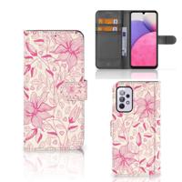 Samsung Galaxy A33 5G Hoesje Pink Flowers - thumbnail