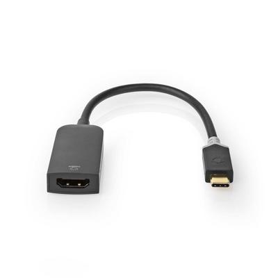 Nedis CCBW64652AT02 Usb-adapter Usb 3.2 Gen 1 Usb Type-c™ Male Hdmi™ Female 0.20 M Rond Verguld Pvc Antraciet Window Box Met Euro Lock - thumbnail